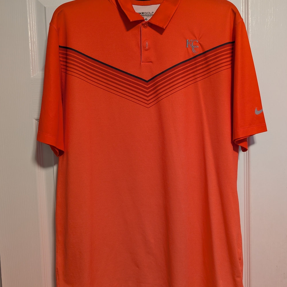 Nike Men's Orange Polo Shirt